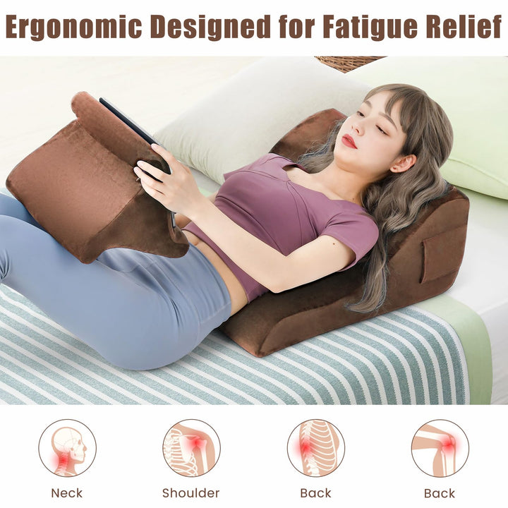 Giantex Bed Wedge Pillow for Sleeping, 7.5 Inch Triangle Pillow Wedge for Neck Back Leg Support