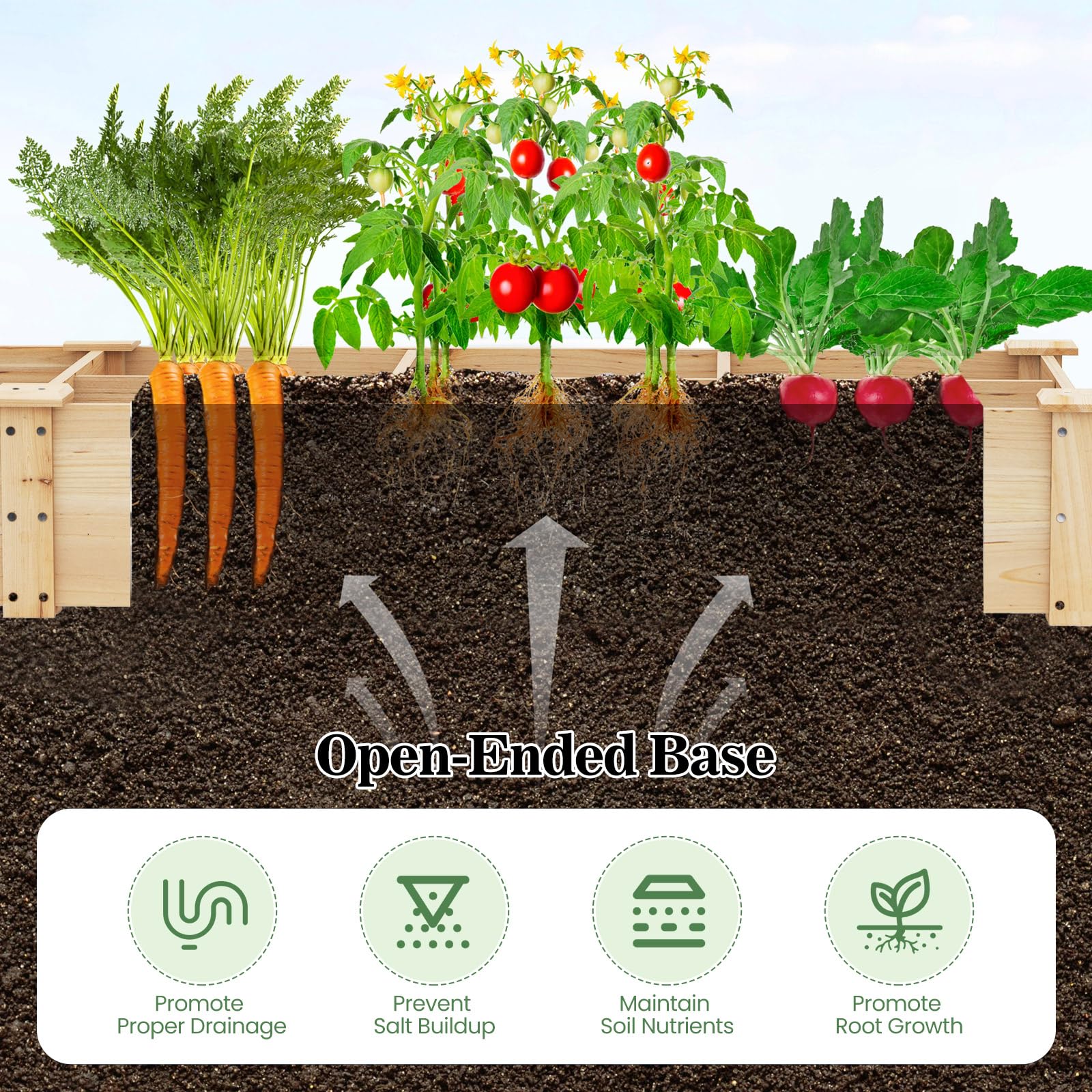 Giantex Wooden Raised Garden Bed