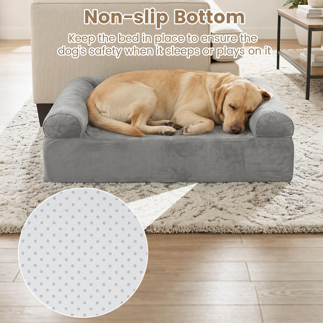 Giantex Cooling Gel Memory Foam Dog Bed for Medium Dogs with Washable Cover