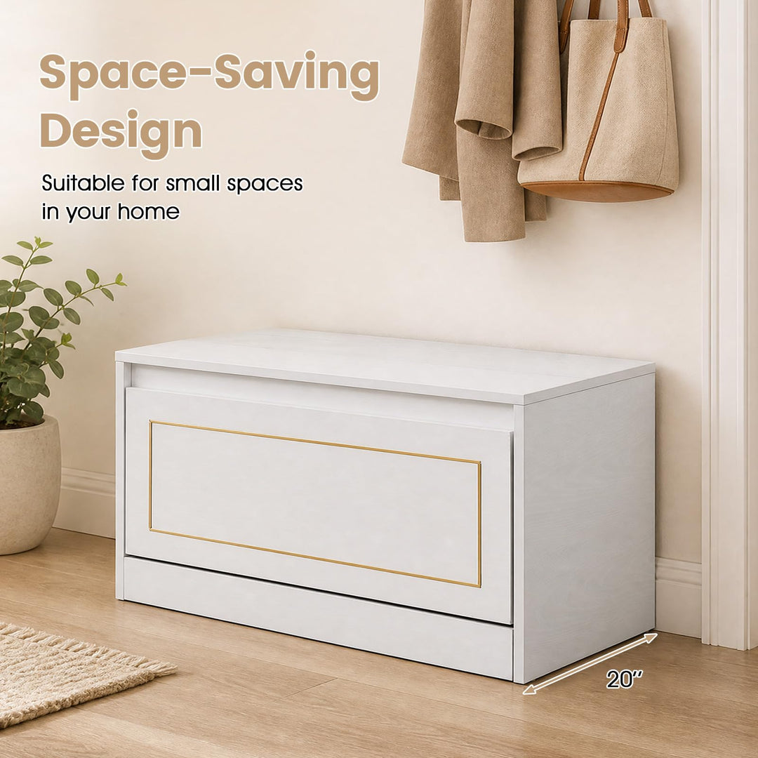 GIANTEX Hidden Shoe Storage Cabinet with Flip Drawer