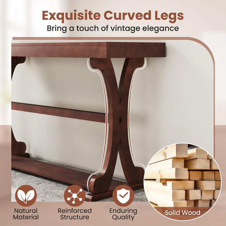 Giantex 52" Narrow Console Table with Storage Shelf & Anti-Tip Kit for Entryway Living Room