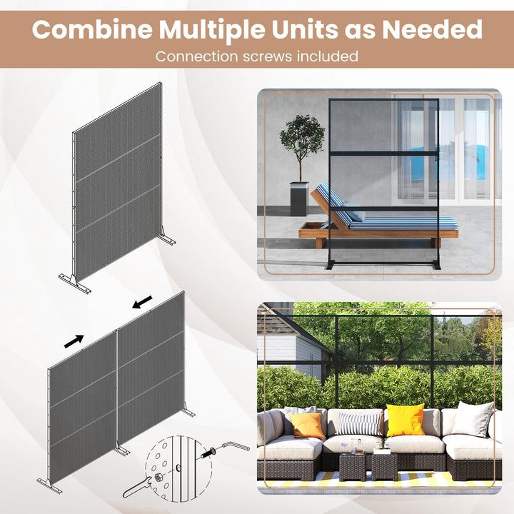 Giantex Metal Privacy Screen with Expansion Bolts and Connection Screws