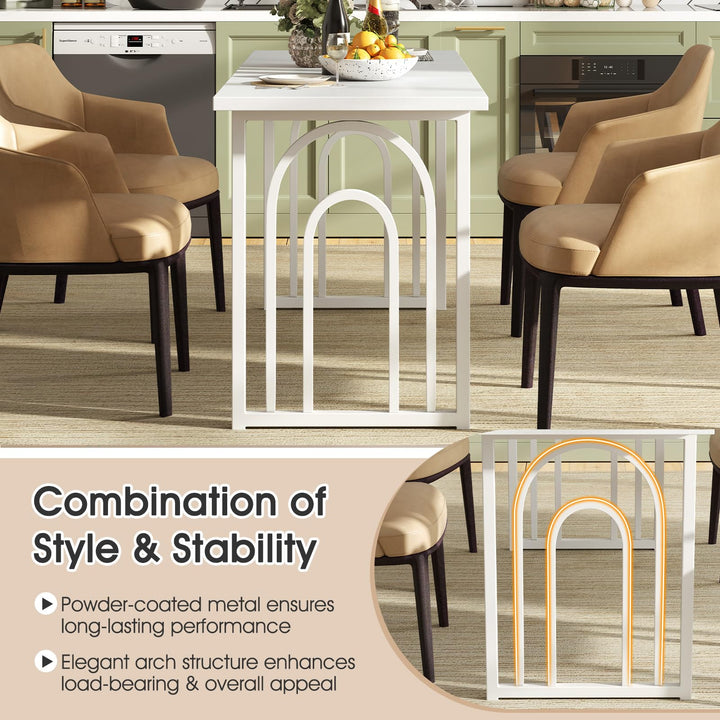 Giantex 63"x24" Large Kitchen Table with Heavy Duty Arched Metal Legs