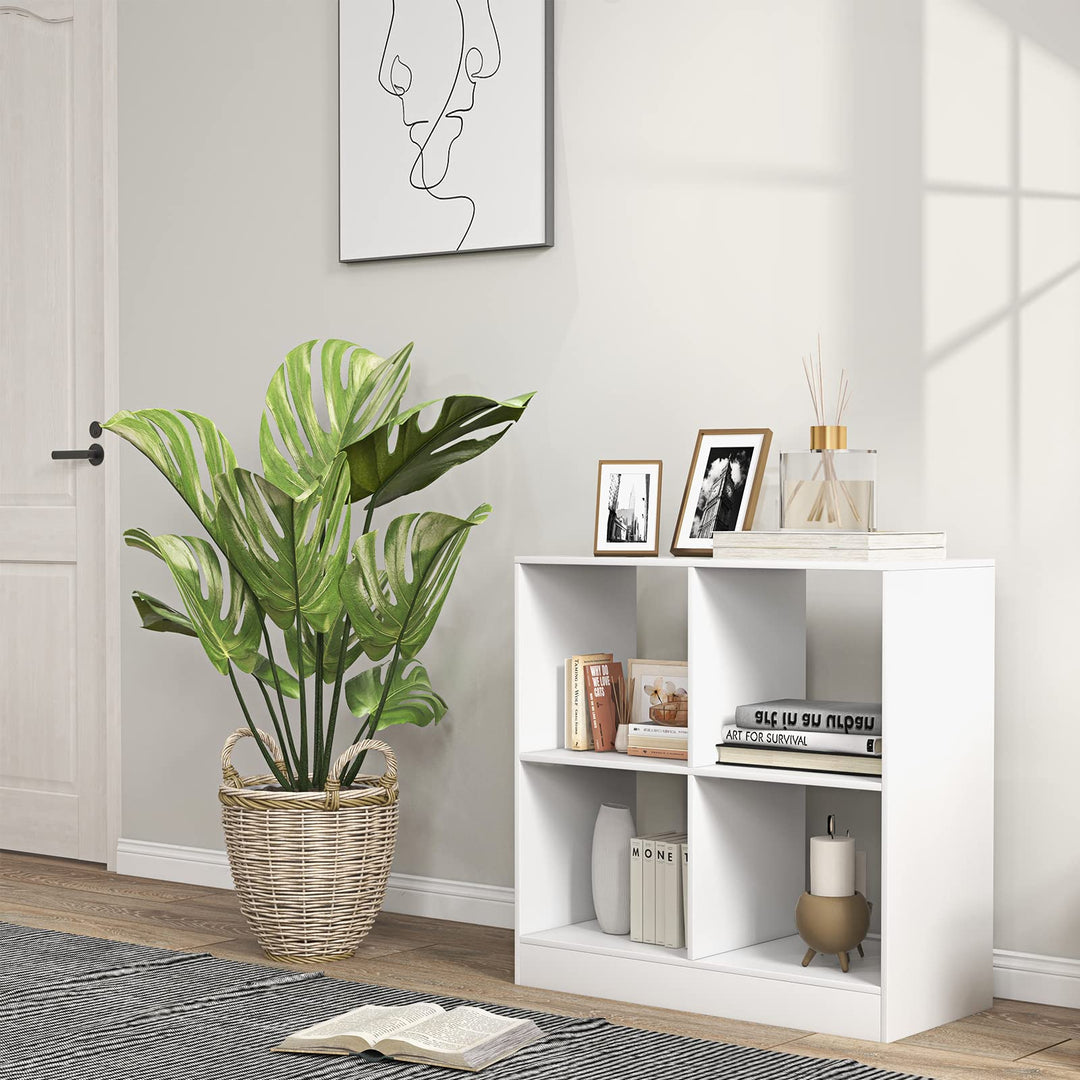 Giantex 4-Cube Bookcase - 2-Tier Bookshelf Open Back