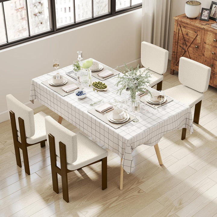 Giantex Soft Sherpa Upholstered Kitchen Dining Room Chairs（2/4）