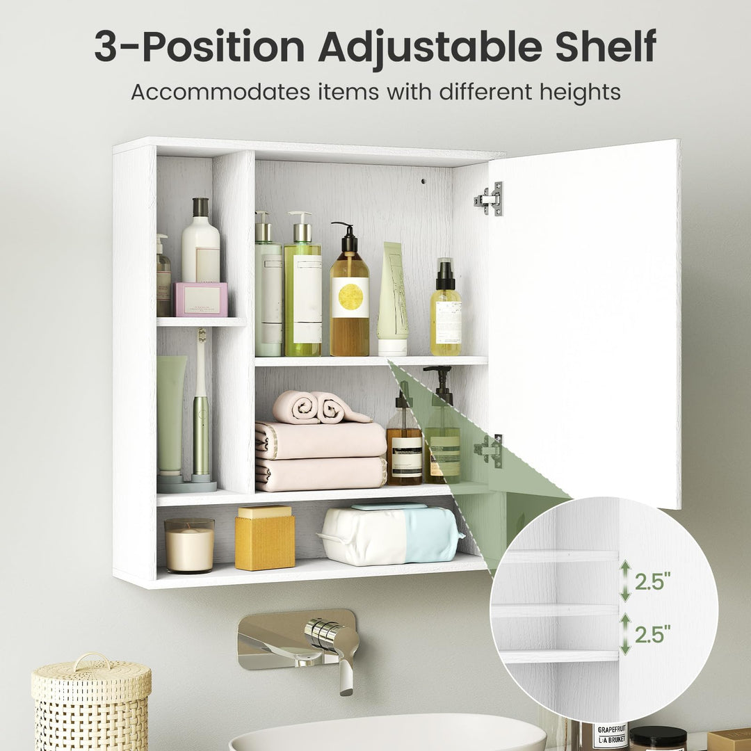 Giantex Bathroom Wall Mounted Medicine Cabinet w/Single Door