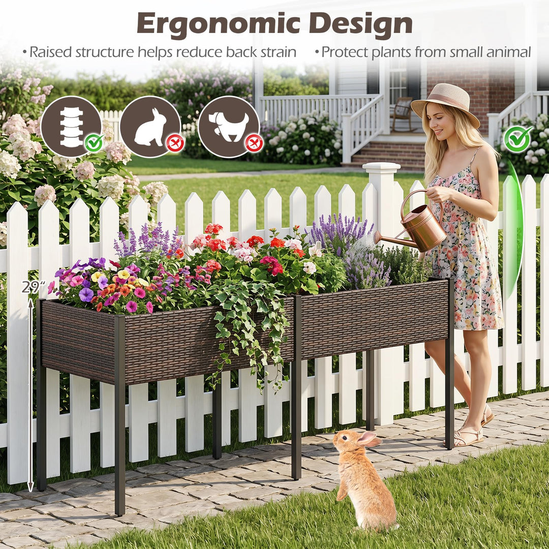 Giantex 6 x 2 FT Raised Garden Bed with Legs
