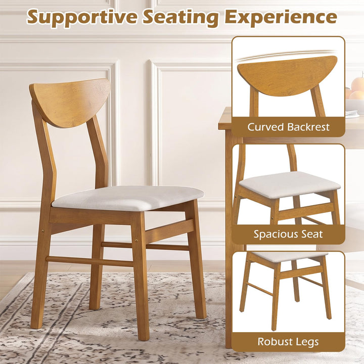 GIANTEX Upholstered Dining Chairs Set w/ Comfortable Upholstered Seat