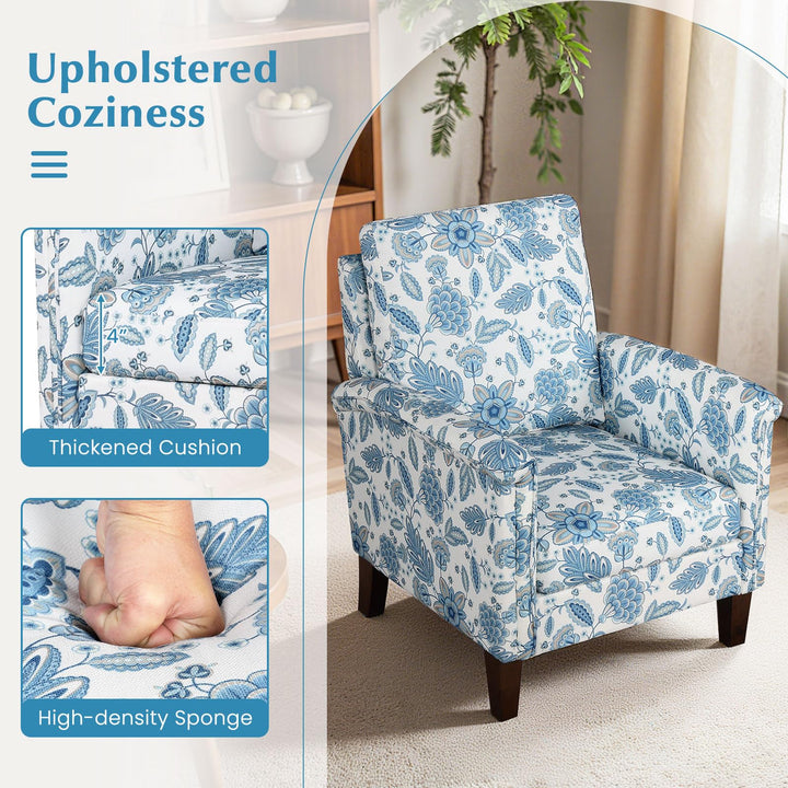 Giantex Upholstered Accent Chair with Floral Pattern