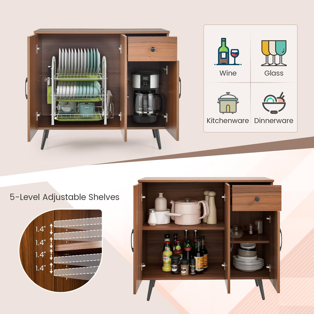 Giantex Buffet Cabinet with Storage, Sideboard Cabinet w/ 3 Doors