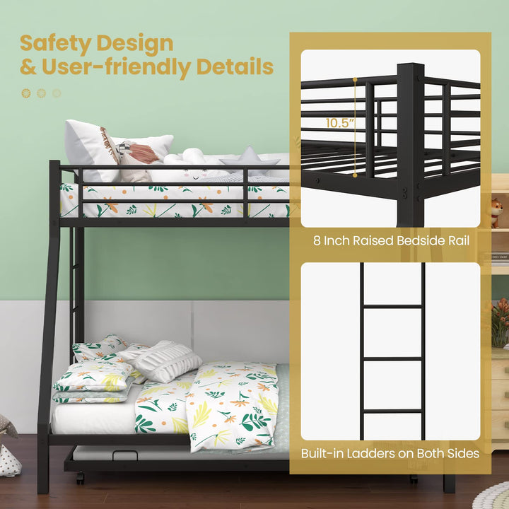 Giantex Twin Over Full Bunk Bed with Trundle
