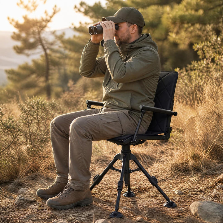 GIANTEX Swivel Hunting Chair w/ Removable Cushion
