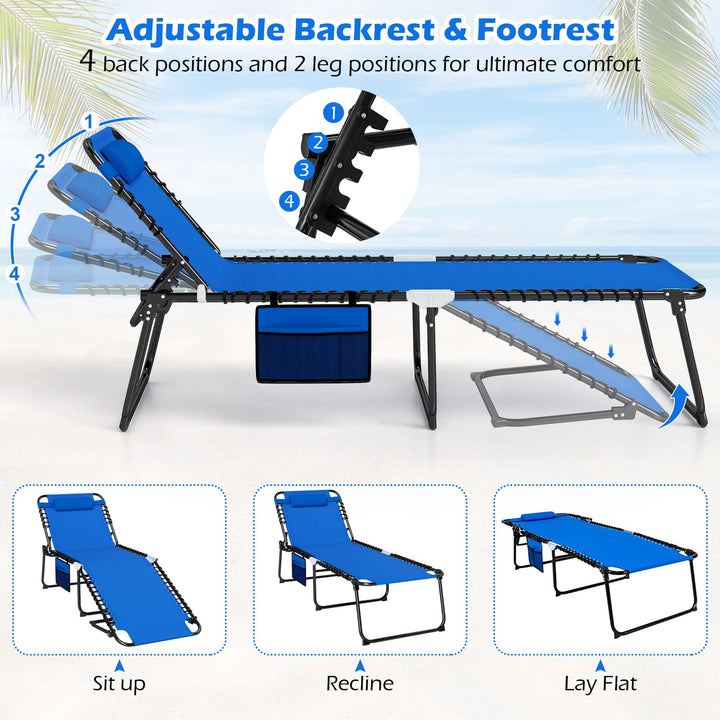 Giantex Lounge Chair Outdoor with 4 Adjustable Positions