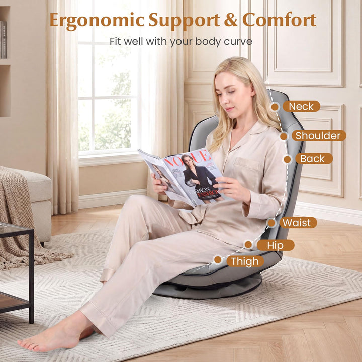 Giantex 360° Gaming Chair Foldable Reclining Lounge Chair with Padded Seat Cushion