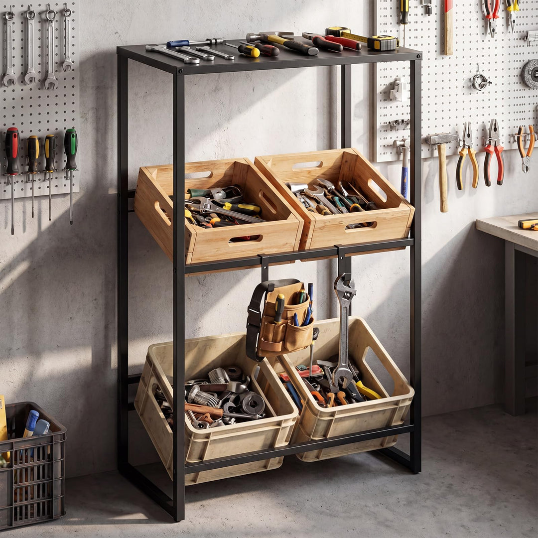 Giantex 3-Tier Drink Crate Rack for Kitchen