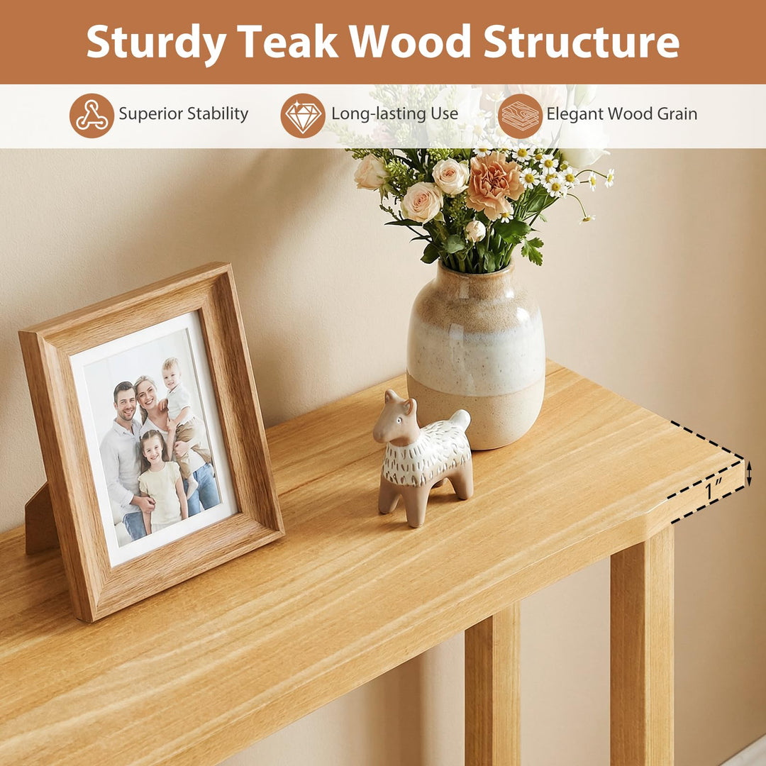 Giantex 47" Solid Wood Console Table(47" x 12" x 32")