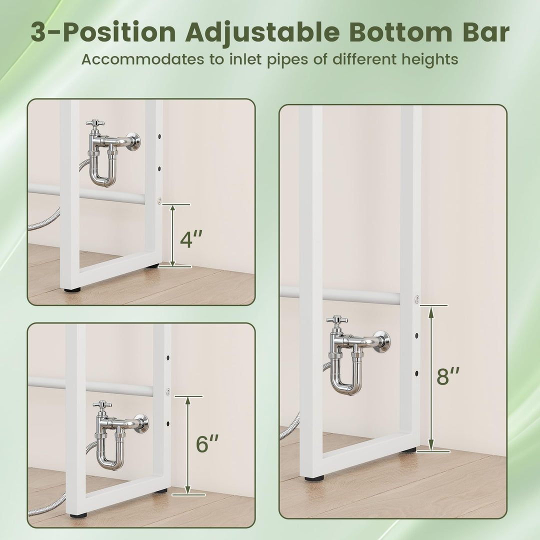 Giantex 3-Tier Over The Toilet Storage 64" Tall Freestanding Space Saver Bathroom Shelves