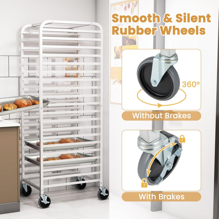 Giantex 20-Tier Kitchen Bun Pan Sheet Rack
