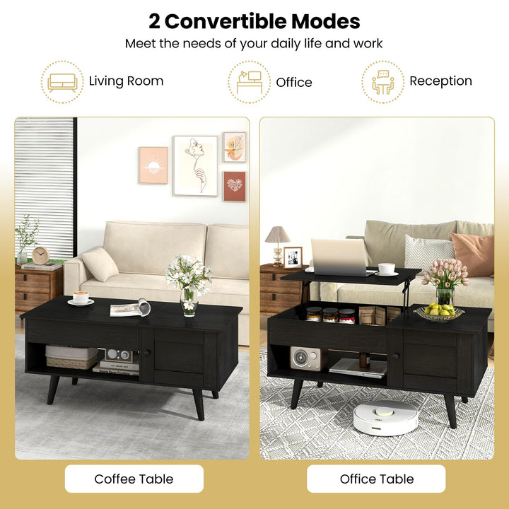GIANTEX Lift Top Coffee Table with Hidden Compartment