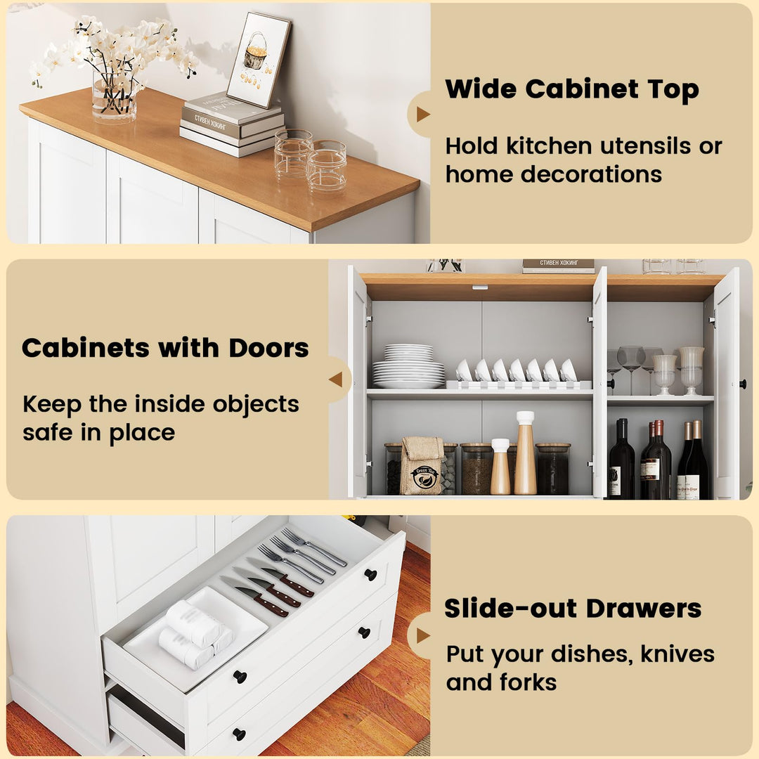 Giantex Buffet Cabinet with Storage for Coffee Bar Dining Living Room Entryway