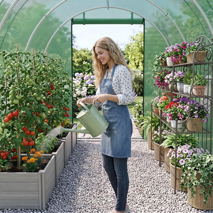 Giantex 15 x 7 x 7 ft Walk-in Tunnel Greenhouse for Outdoors