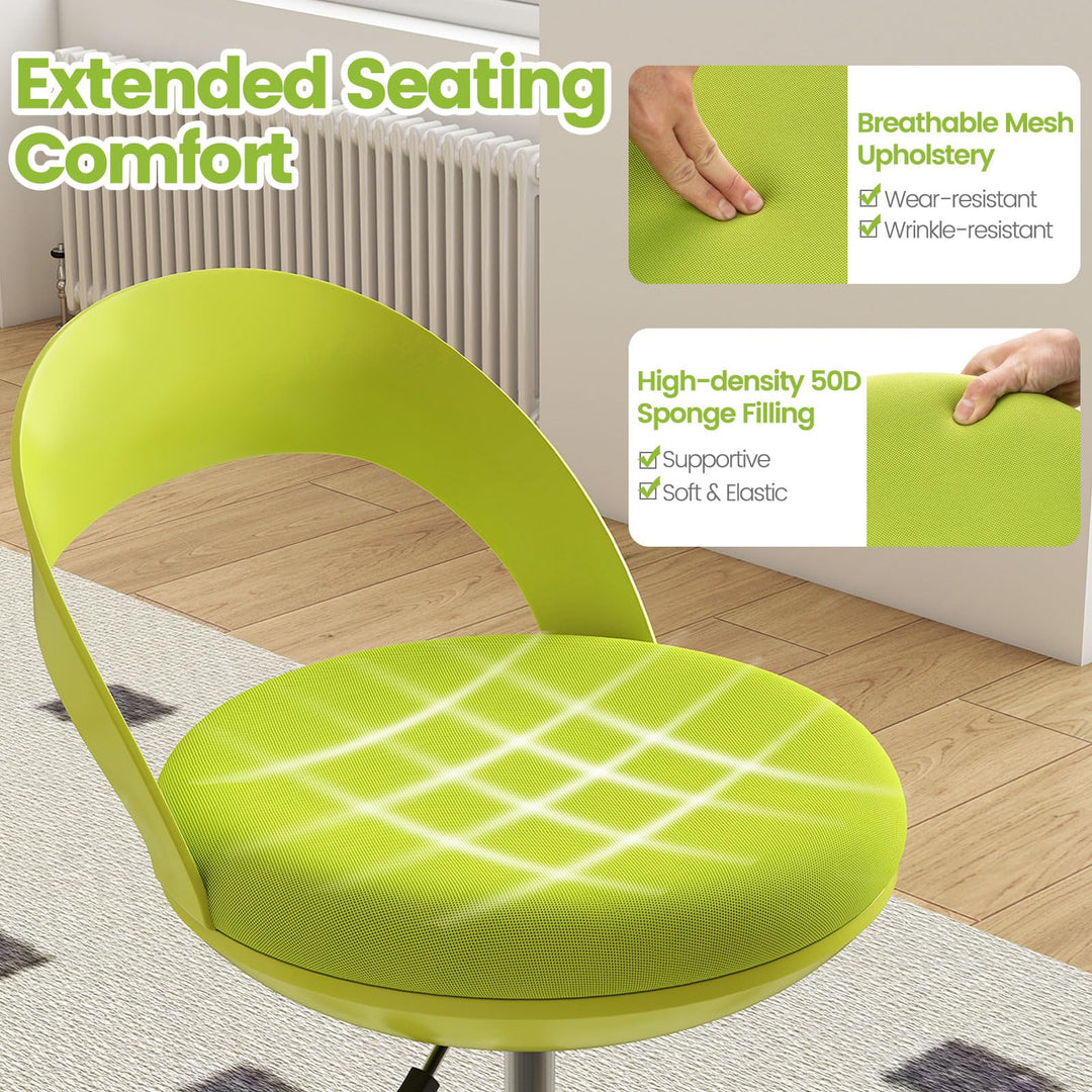 Giantex Drafting Chair with Back Ergonomic Rolling Stool with Footrest