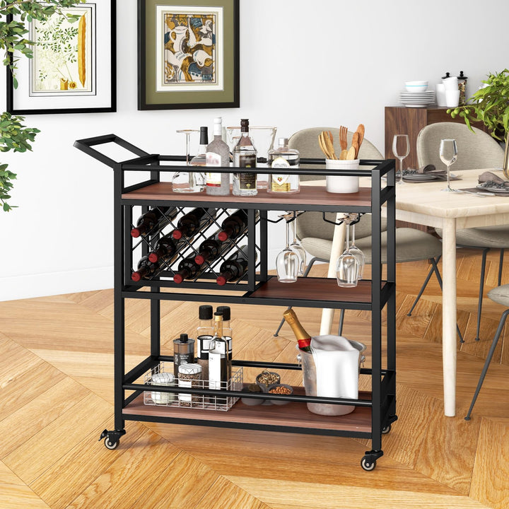 Giantex Bar Cart, 3 Tier Serving Cart for Home