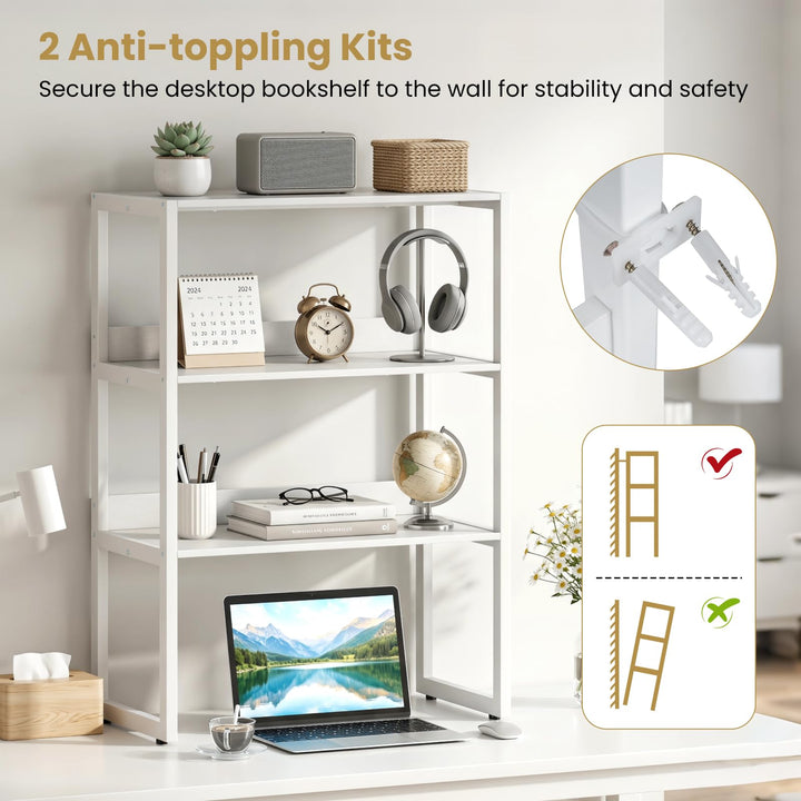Giantex Desktop Bookshelf for Home Office Kitchen Dorm