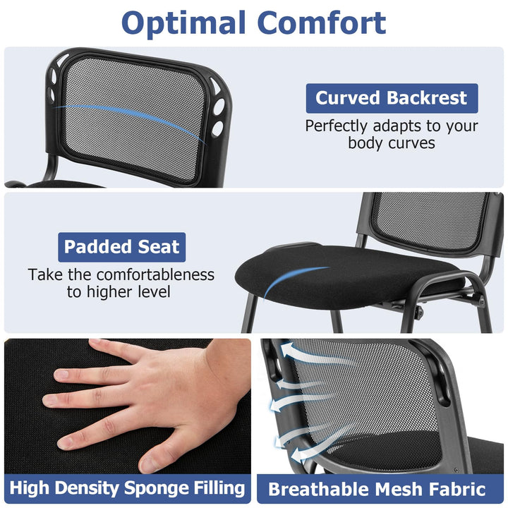 Giantex Set of 5 Conference Chair Elegant Design Stackable Office Waiting Room Guest Reception (32 H)