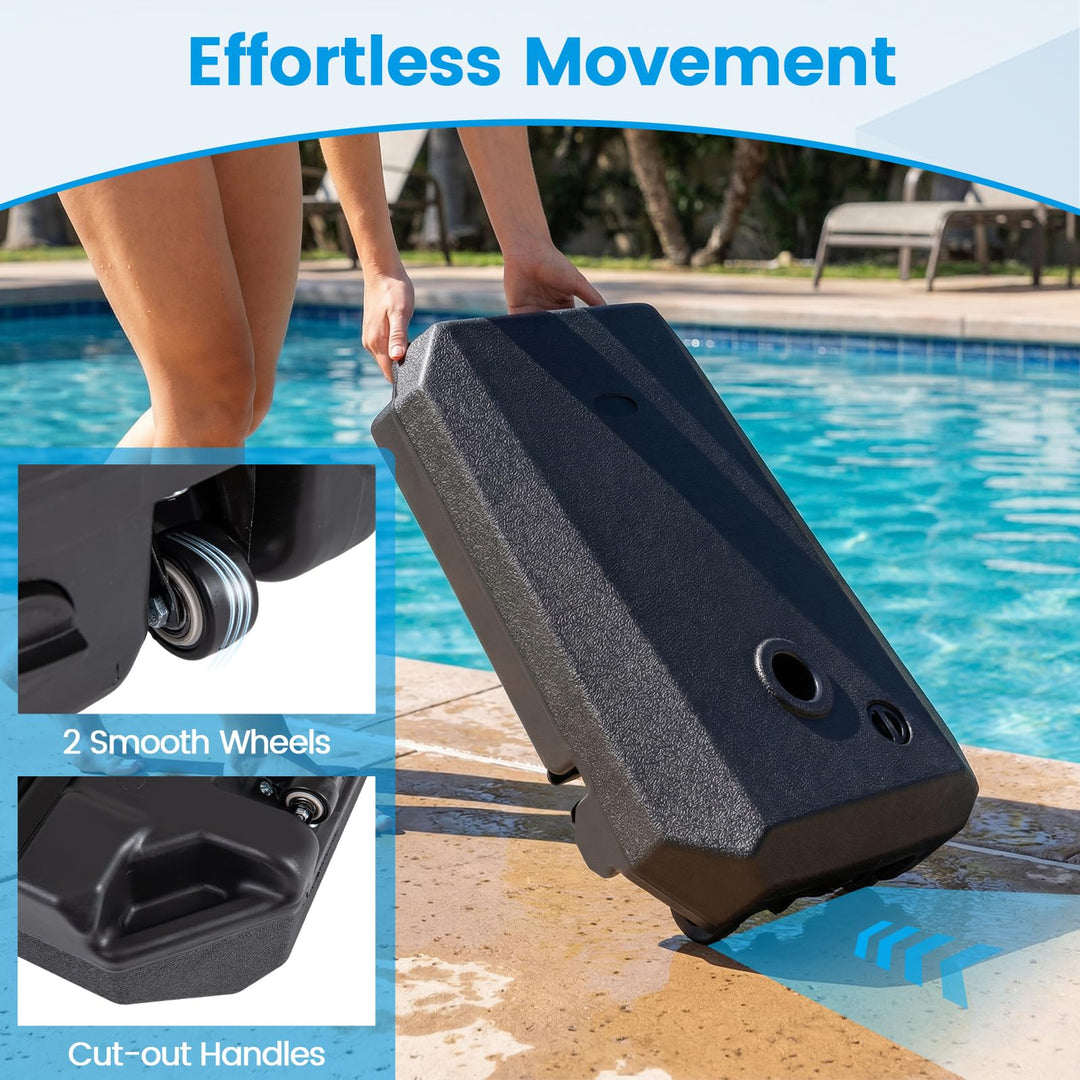 Giantex Fillable Cantilever Umbrella Base 250 lbs Heavy-Duty Offset Patio Umbrella Stand