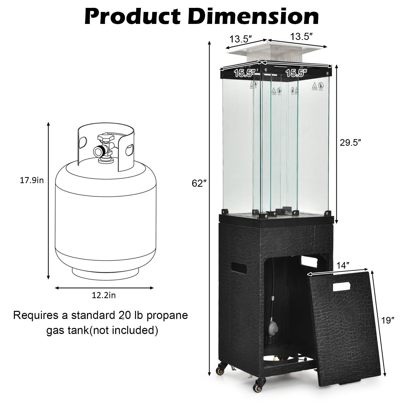 41,000 BTU Outdoor Heaters for Patio - Giantex