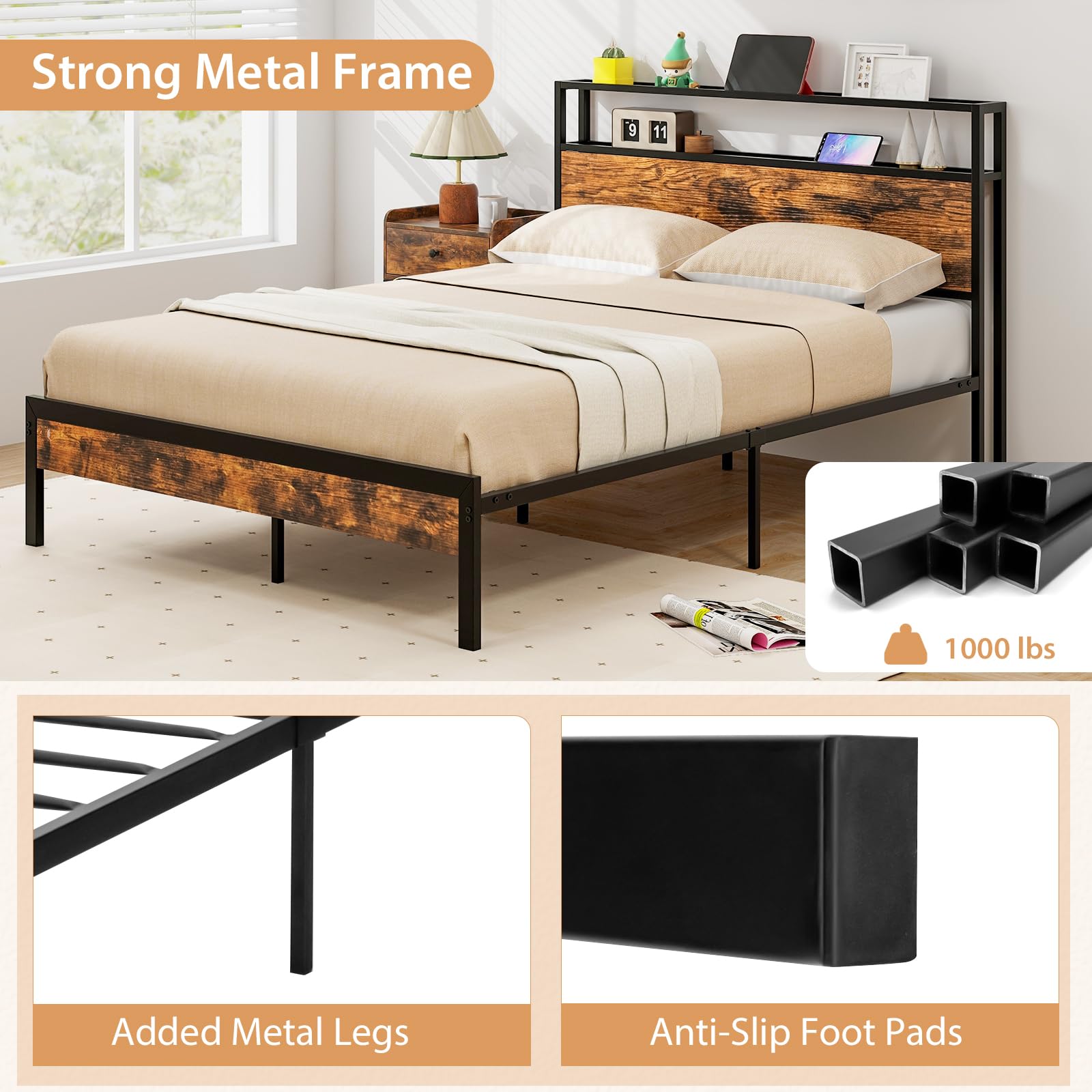 Giantex Full Size Bed Frame