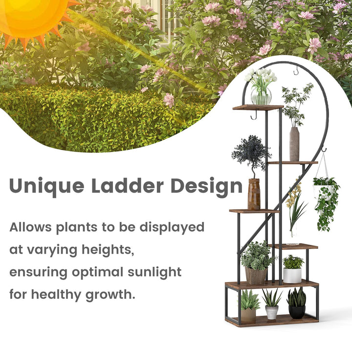 Giantex 6 Tier Tall Plant Stand Indoor for Living Room Balcony Patio Art Studio