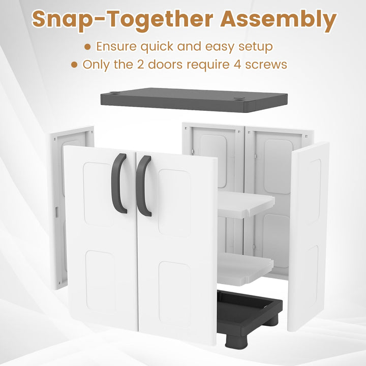 Giantex Storage Cabinet with 2 Doors and Adjustable Shelves
