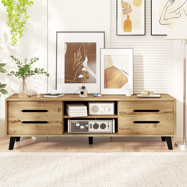 Giantex Mid Century Modern TV Stand for 55-65 Inch TV