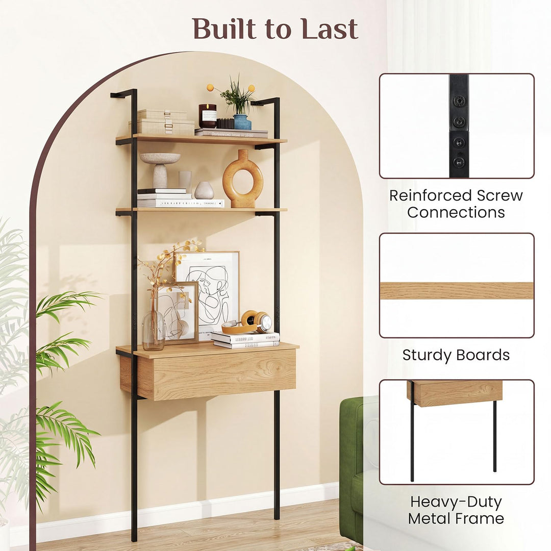 Giantex 4-Tier Ladder Bookshelf for Living Room