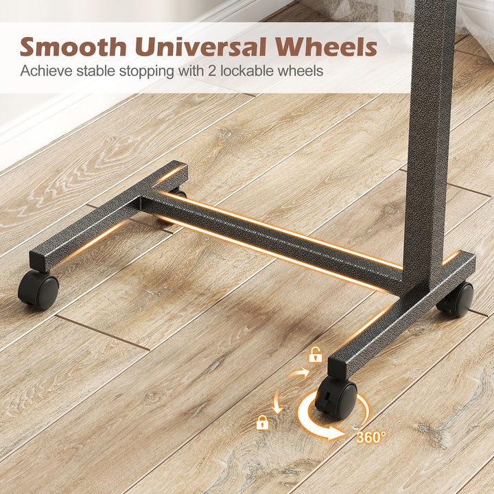 Giantex Overbed Table with Lockable Rolling Wheels