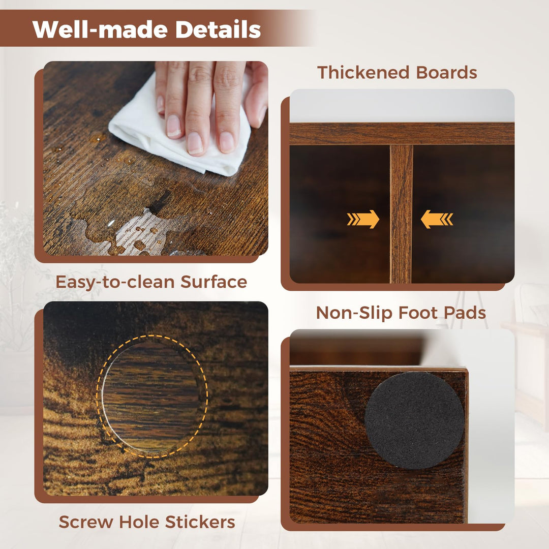 Giantex Floor Standing Open Bookshelf w/Storage Shelves