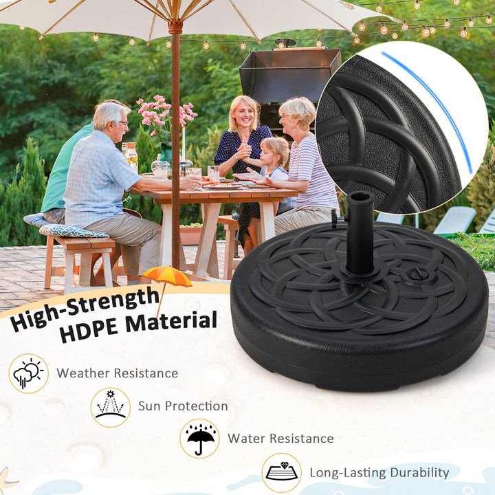 Giantex Fillable Umbrella Base | 102 lbs Heavy Duty HDPE Patio Umbrella Stand