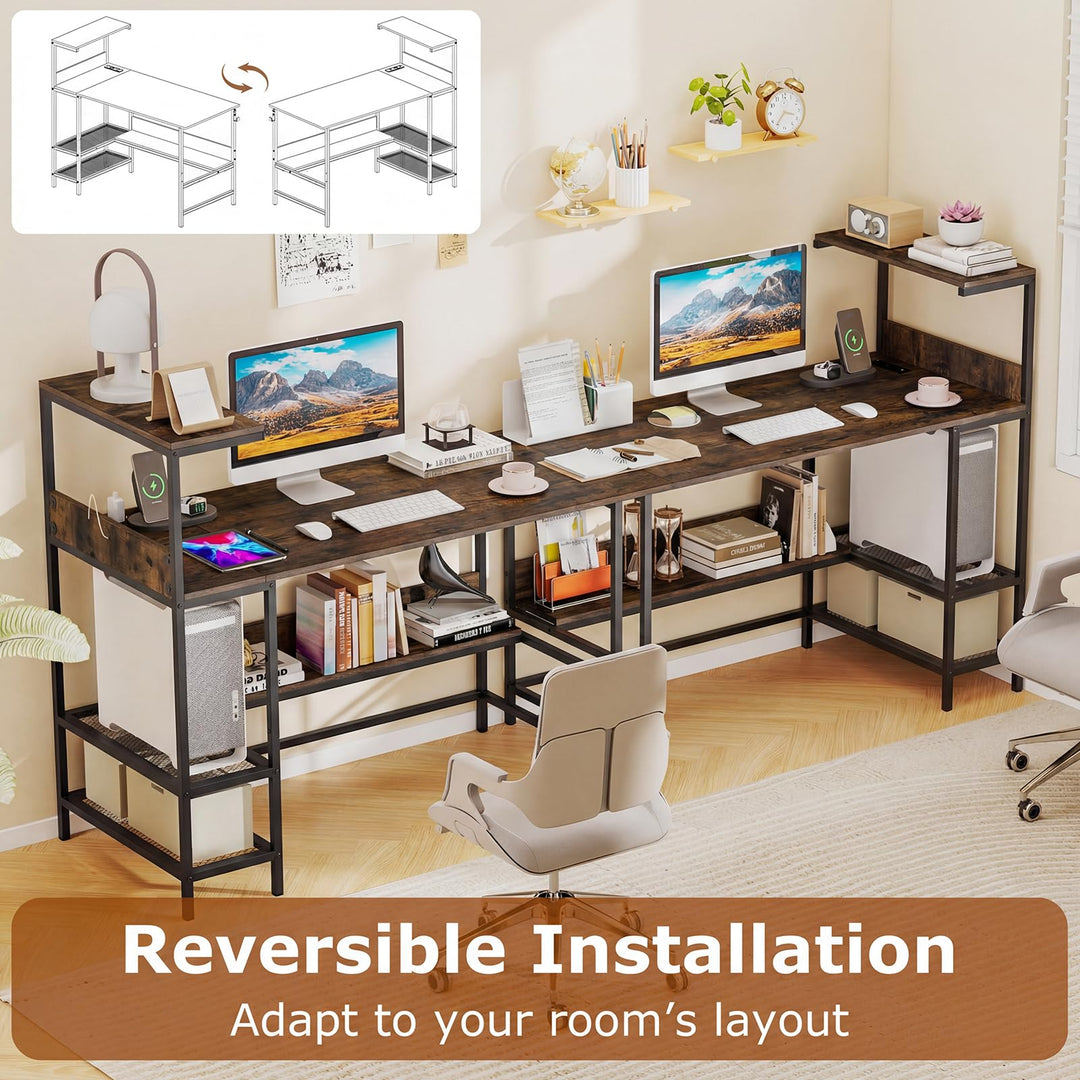 Giantex 48" Computer Desk with Charging Station