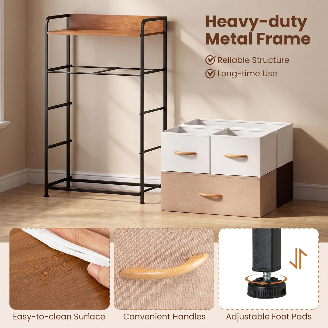 Giantex 5-Drawer Fabric Dresser with Removable Fabric Bins