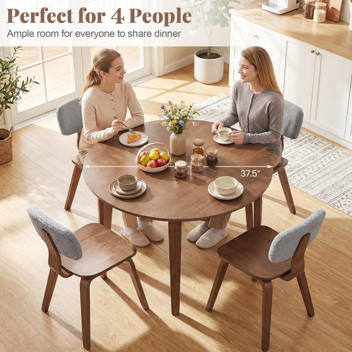 Giantex 37.5" Round Dining Table Set for 2/4