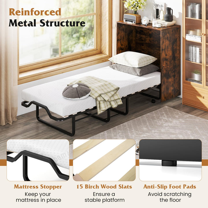 Giantex Murphy Bed Cabinet with Mattress Included