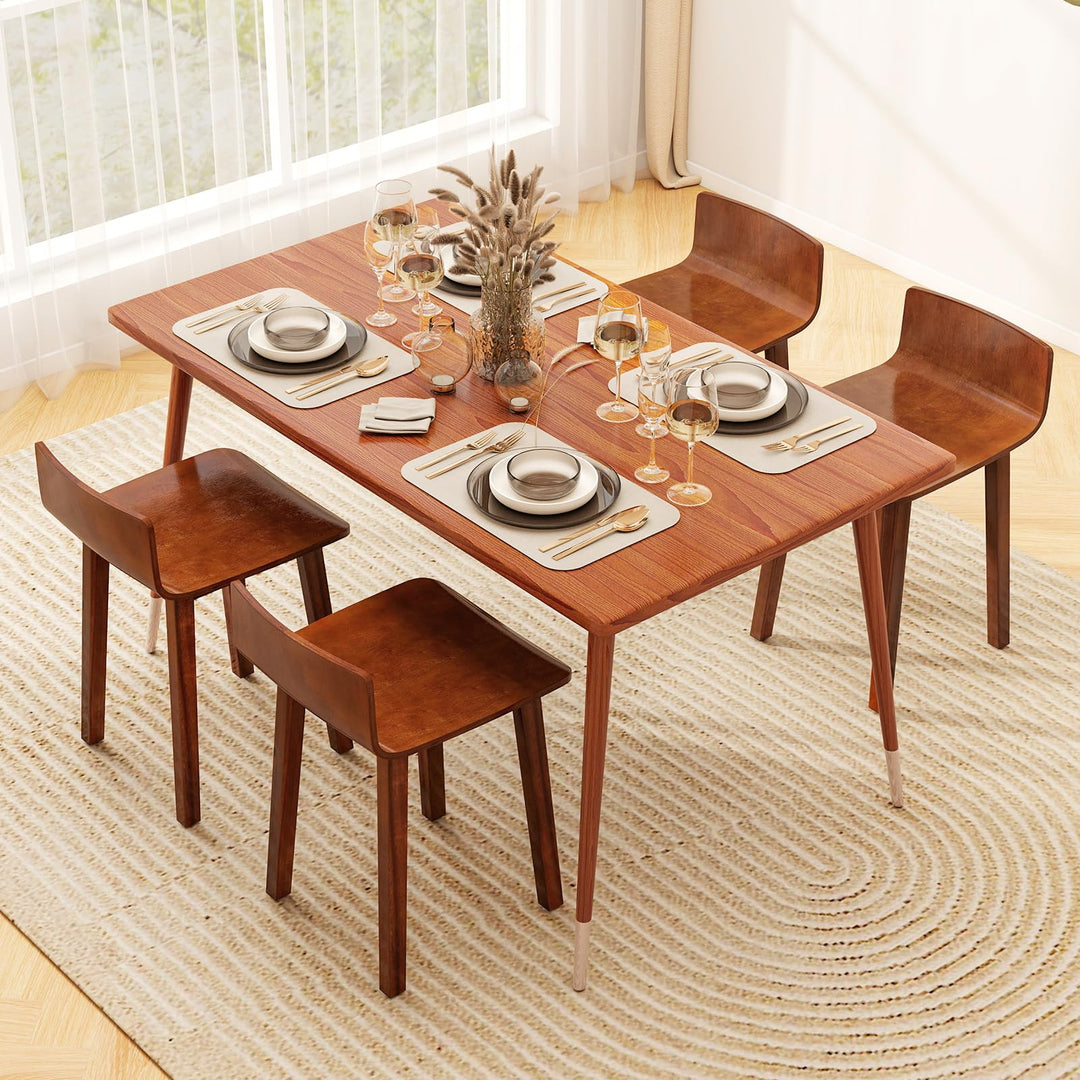 Giantex Wood Dining Chairs Set of 2/4 Farmhouse Kitchen Dining Room Chair