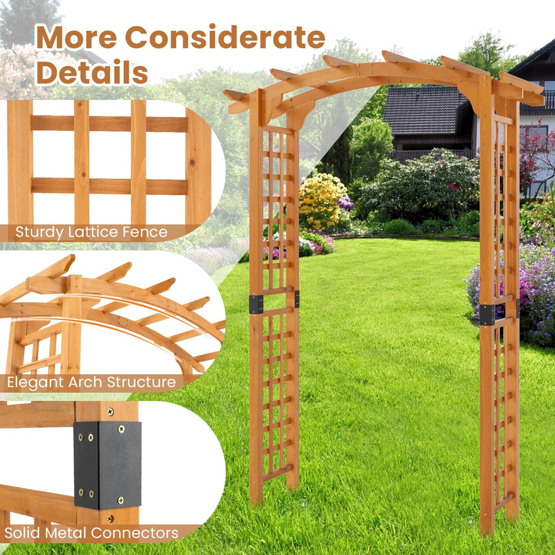Giantex Wooden Wedding Arch for Ceremony Party