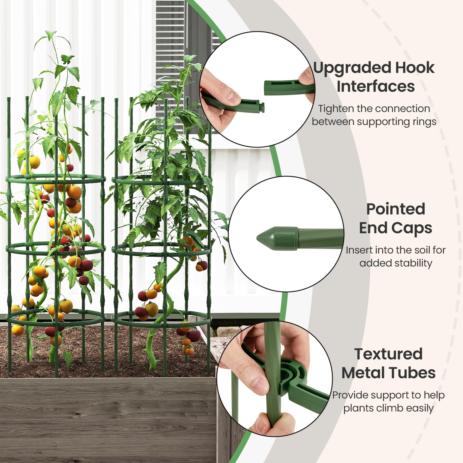Giantex 2 in 1 Round Trellis for Climbing Flower Vegetable Fruit