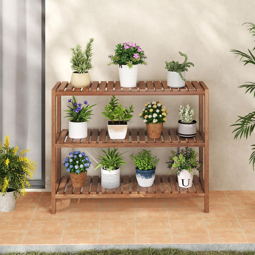 Giantex 3 Tier Wooden Bookshelf for Entryway Living Room Bedroom