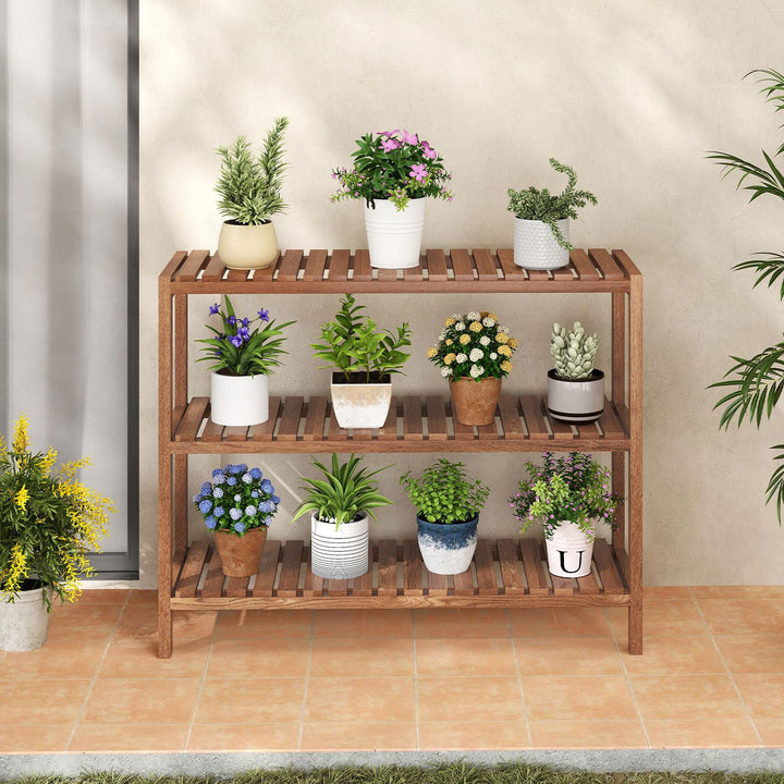 Giantex 3 Tier Wooden Bookshelf for Entryway Living Room Bedroom