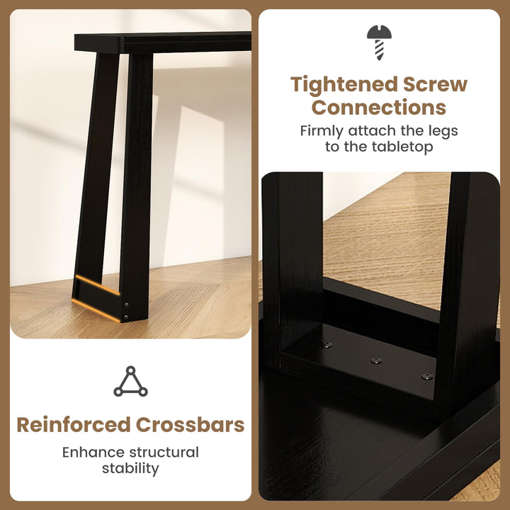 Giantex Narrow Long Console Table Behind The Couch