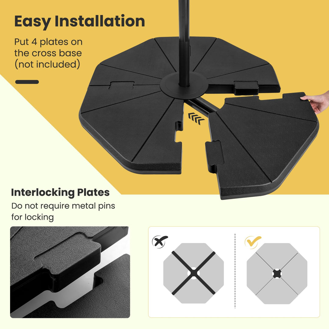 Giantex 208 lbs Patio Offset Umbrella Base